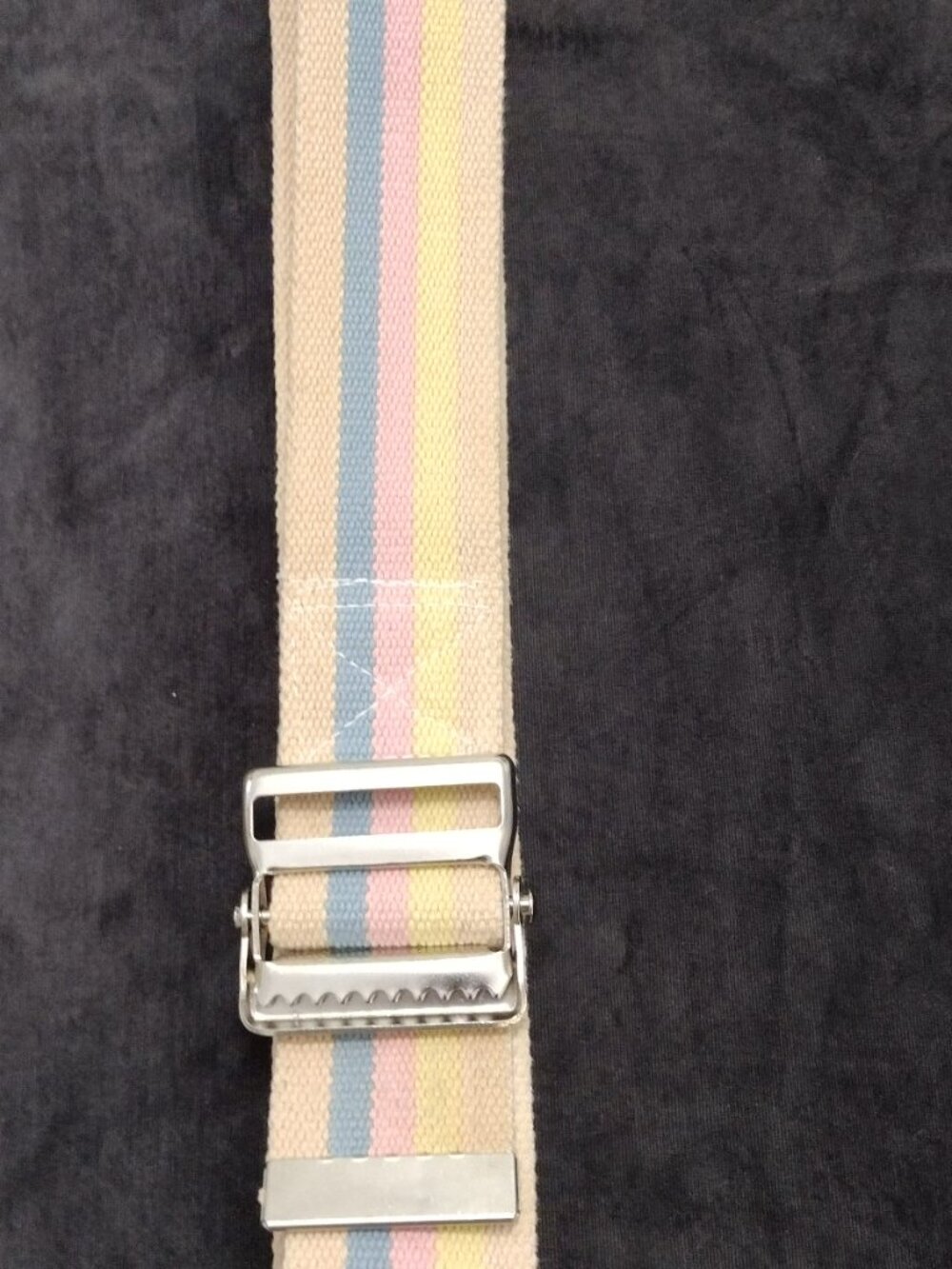 Sammons Preston Adjustable Cotton Gait Belt 60" Pastel Stripe Medical Transfer B
